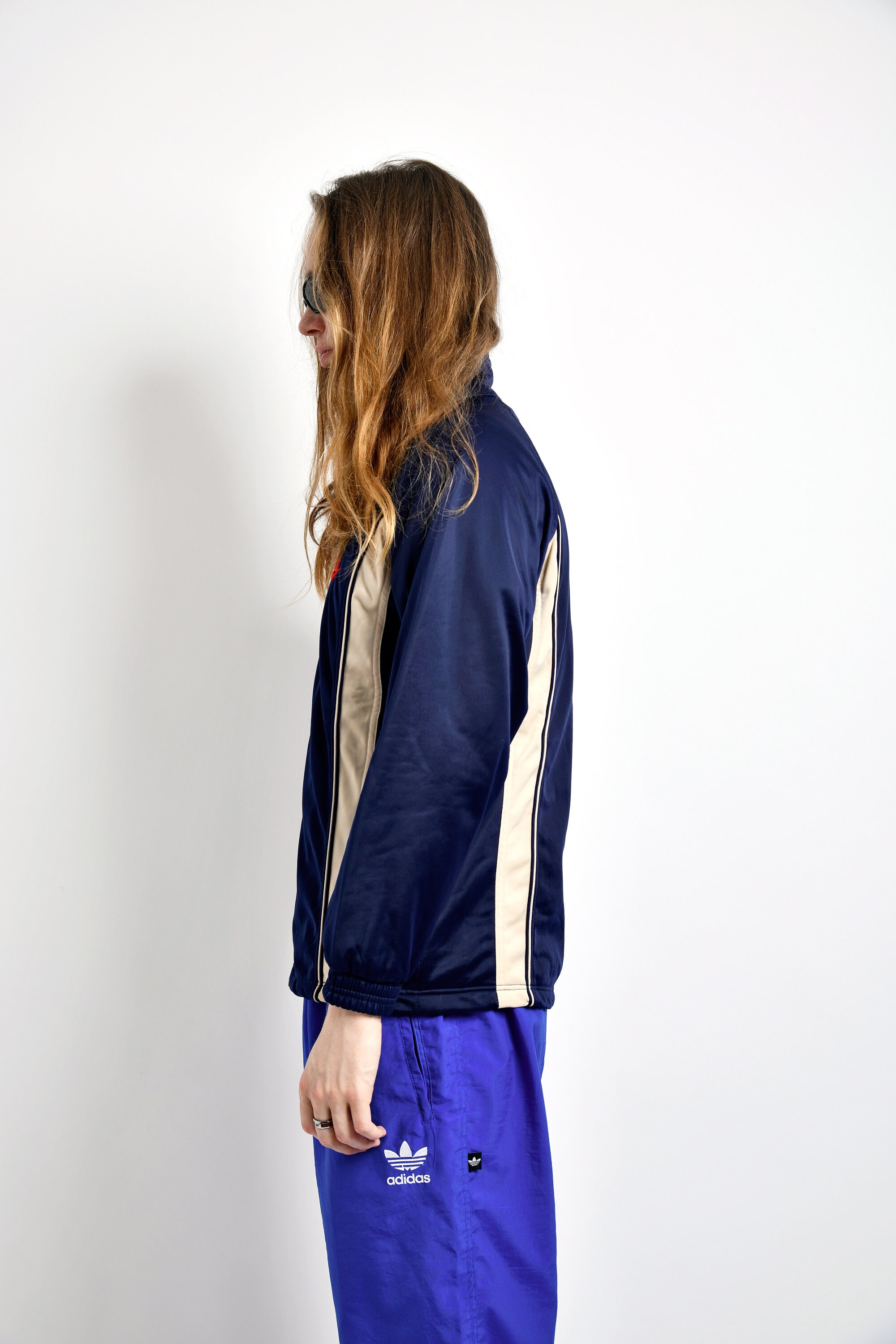 NIKE Vintage Sport Jacket Men Blue Navy Colour | 90s