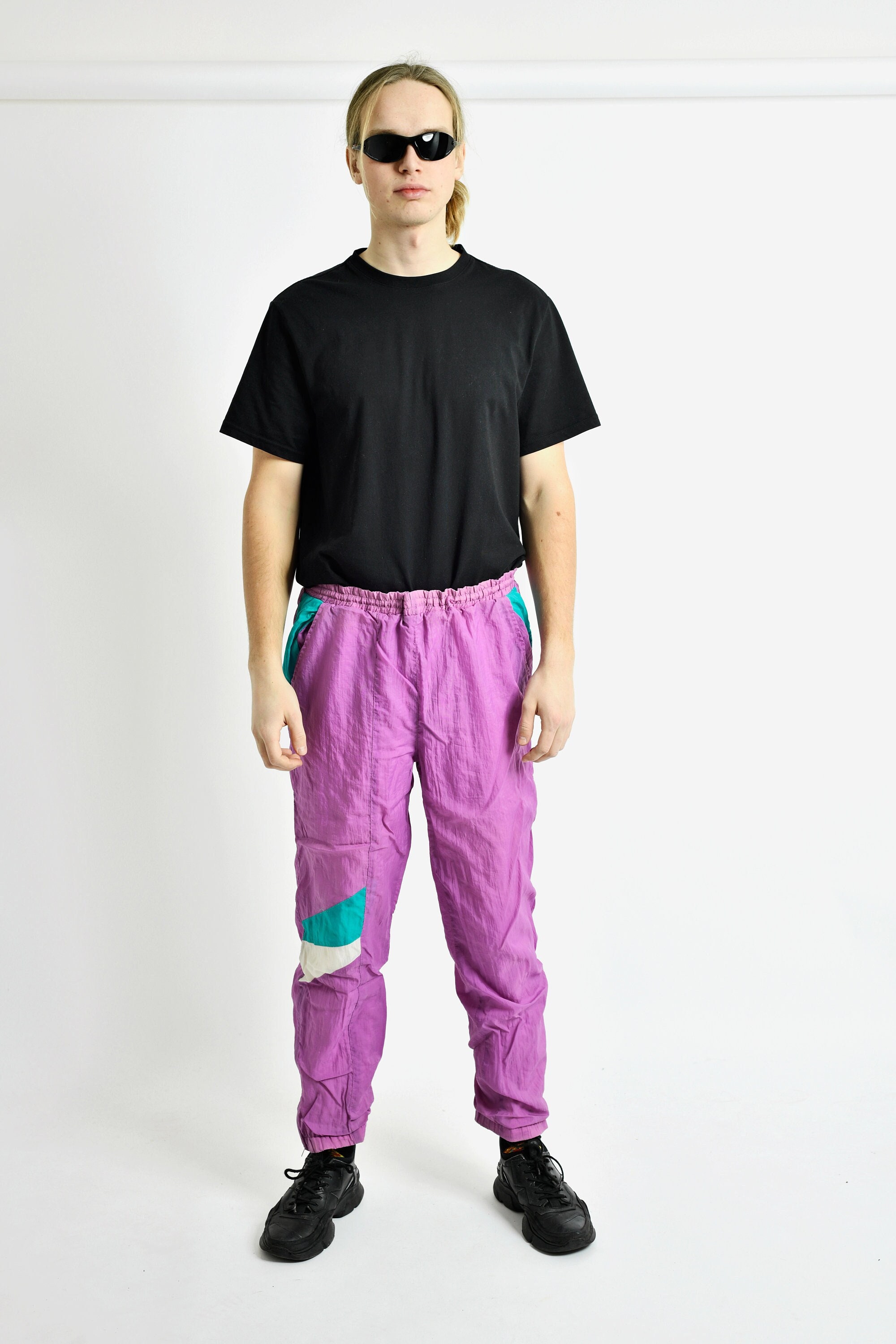 Vintage Shell Pants Mens Purple Pink 