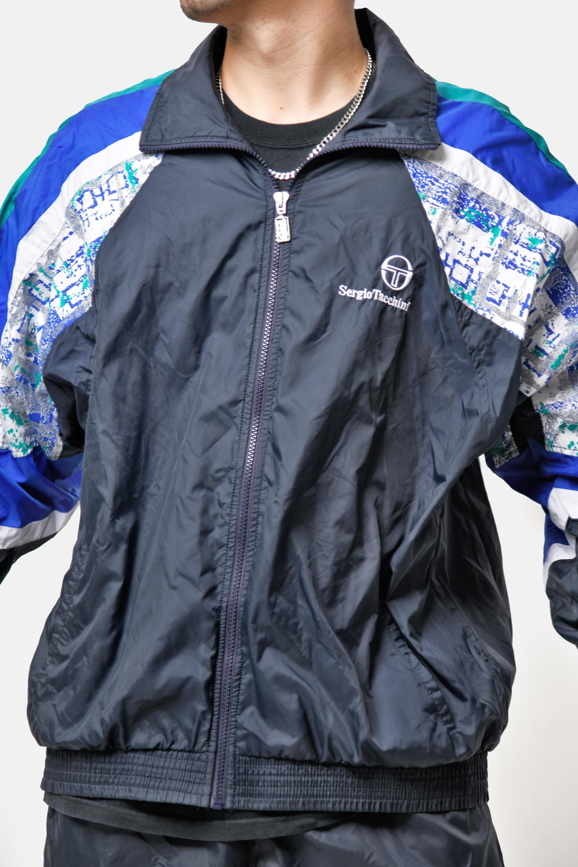 ジャケット・アウター 00s sergio tacchini nylon setup L navy ジャケット・アウター 00s sergio tacchini nylon setup L navy
