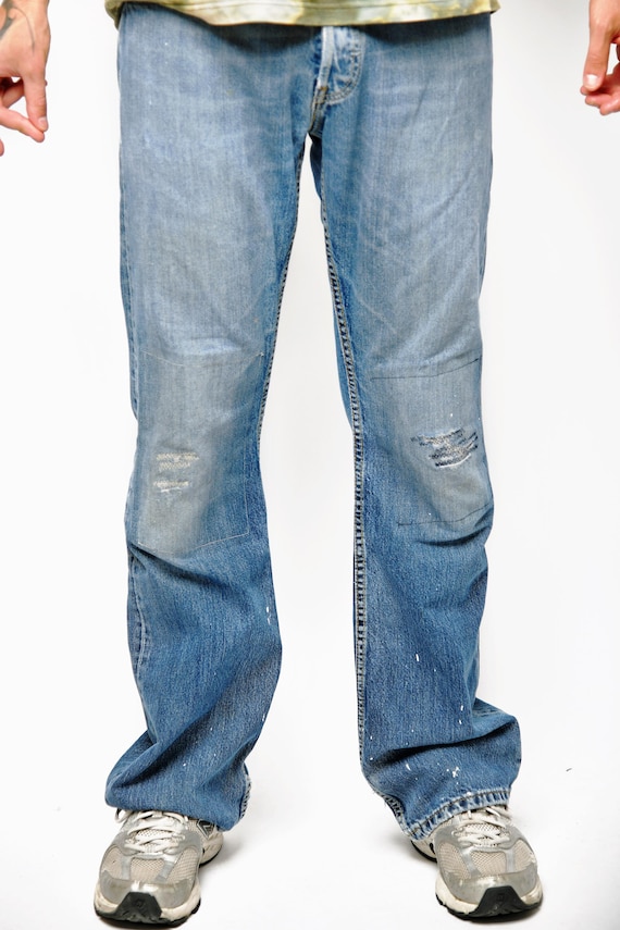 LEVI'S 512 vintage distressed flared jeans men's … - image 2