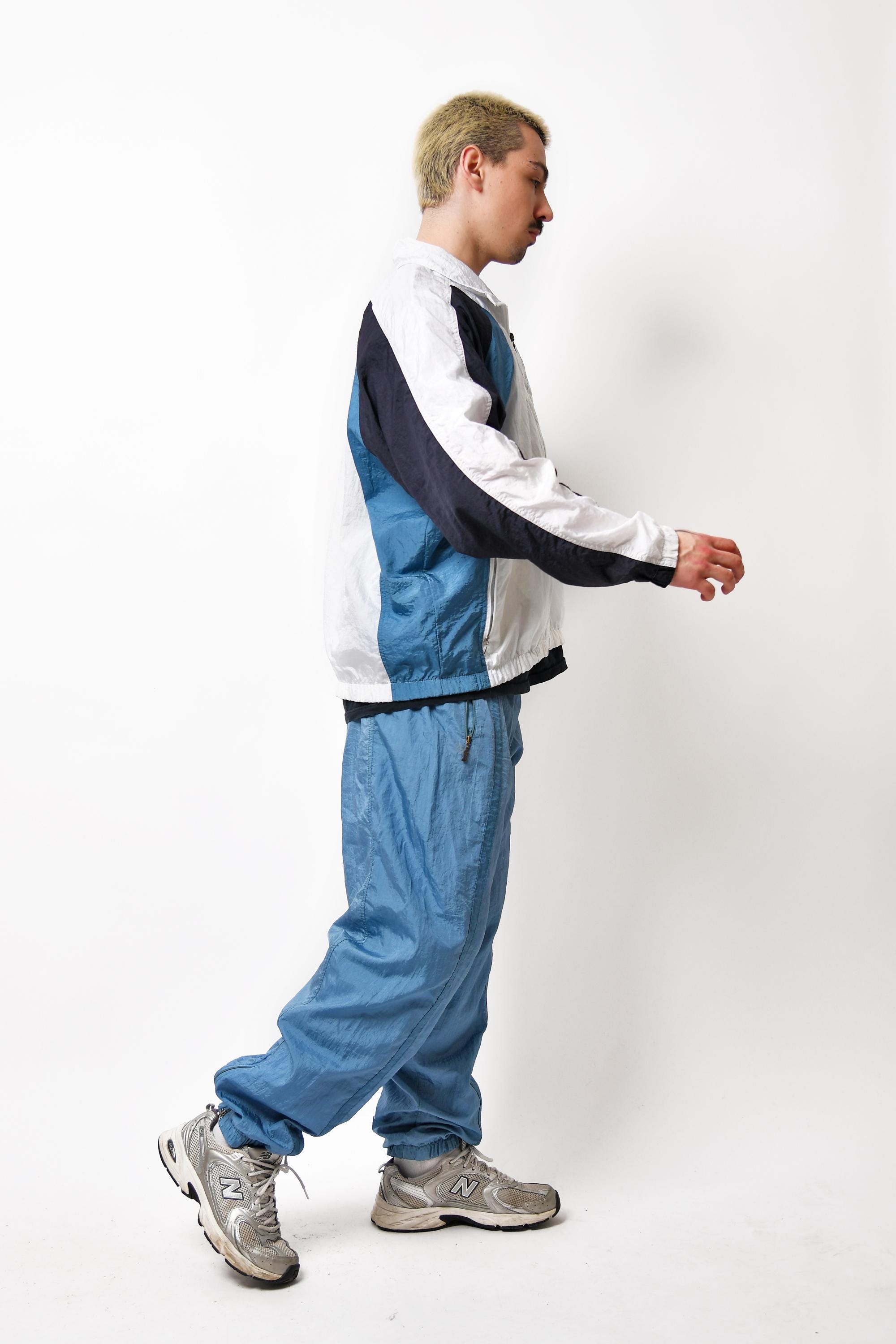 Veste coupe-vent rétro légère des années 80 et 90 avec motifs colorés, Design 3, Petit