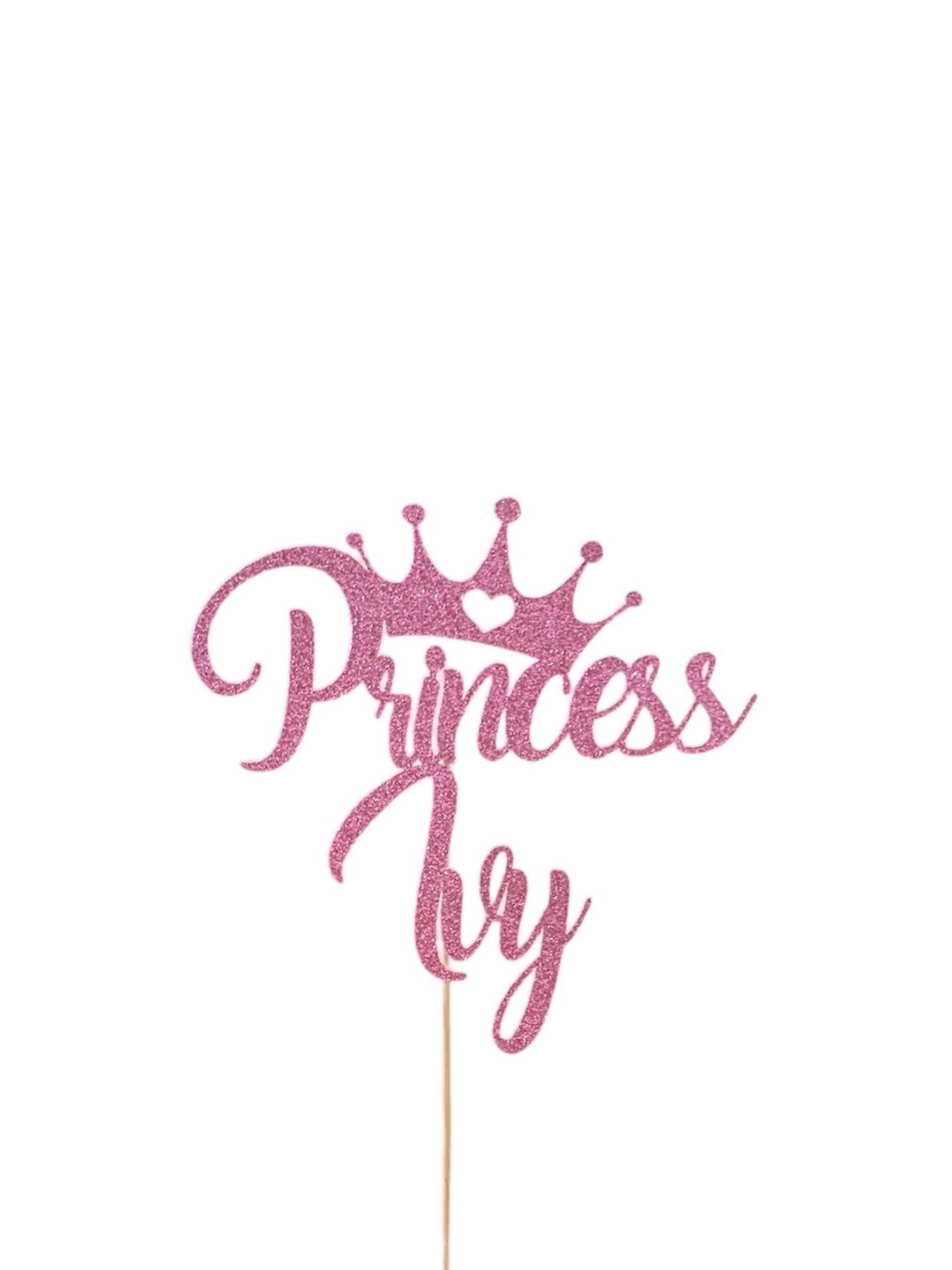 Personalised Princess Crown Cake Topper Add Any Name 20colours - Etsy