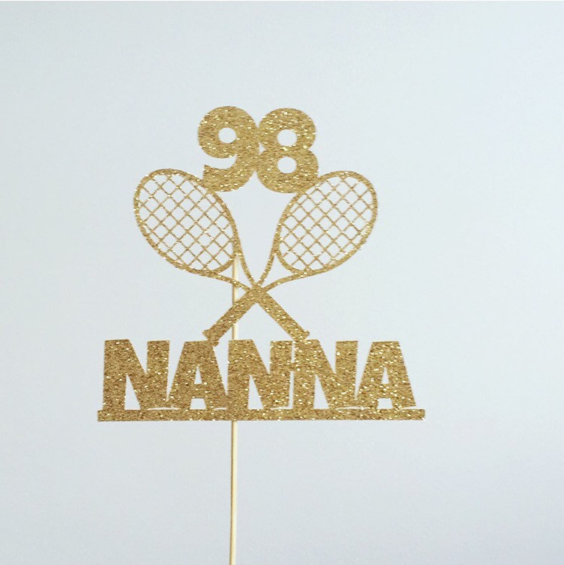 Personalised Tennis Racquet Cake Topper Custom Birthday Add Etsy