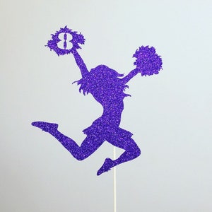 Personalised Cheerleader Dancer Dance Cheer Cake Topper Birthday Add Any Age 1 2 3 4 5 6 7 8 9 10 16 17 18