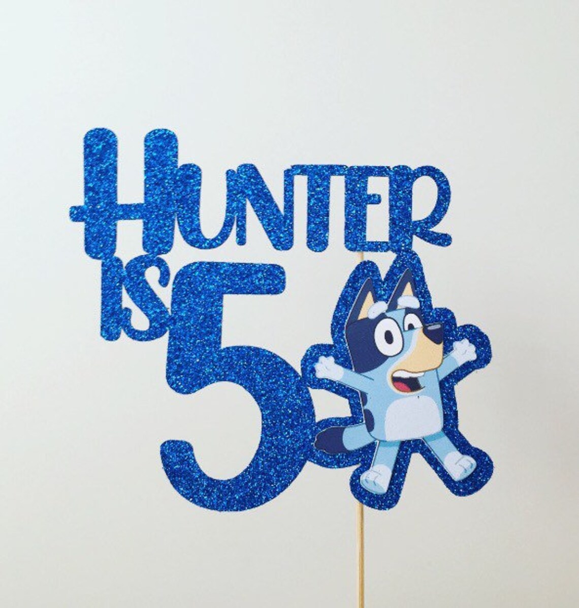 Personalised Bluey Cake Topper Custom Birthday Add Any Name Etsy