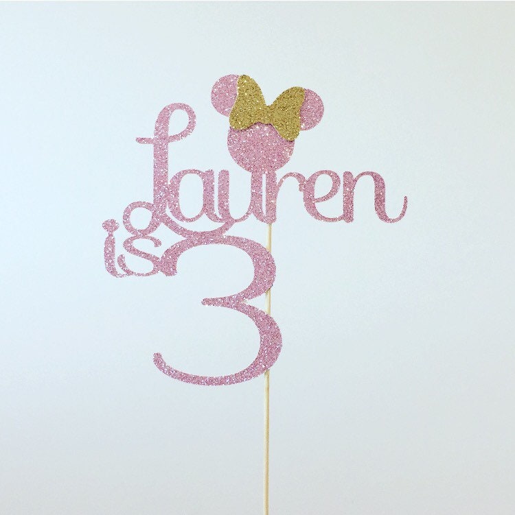 Personalised Minnie Mouse Cake Topper Custom Birthday Occasion | Etsy