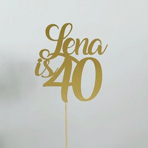 Personalised Cake Topper Birthday Add Any Name & Age 40 18 21 30 50 60 70 80 90 10 11 12 13 14 15 16 18 1 2 3 4 5 6