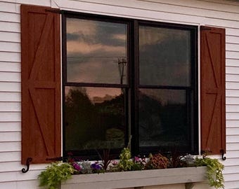 CUSTOM Cedar Shutters: Framed Shaker Style, Stained or Painted, Interior/Exterior, Farmhouse Shutters, Modern Rustic
