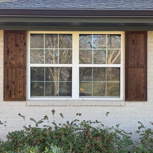 Custom Cedar Shutters: Framed Shaker Style, Any Size/Any Color, Modern Rustic Farmhouse