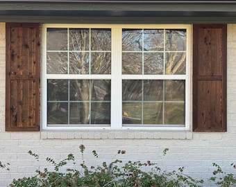 CUSTOM Cedar Shutters: Framed Shaker Style, Interior/Exterior, Any Color/Any Size, Modern Shutters, Rustic Farmhouse