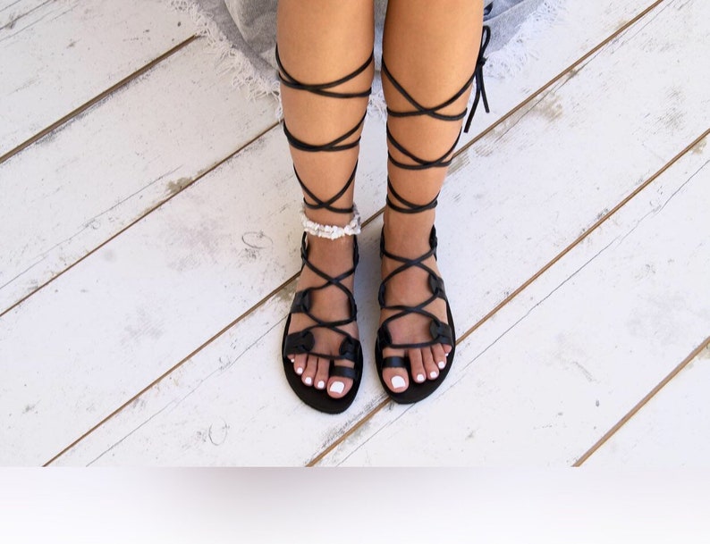 ISMENE GOLD sandals/ ancient Greek leather sandals/ roman sandals/ toe ring sandals/ classic leather sandals/ handmade sandals image 9