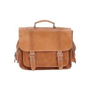 KAYLA NATURALE MEDIUM 13 pouces porte-documents en cuir/ sac messager/ sac à bandoulière/ sac pour ordinateur portable/ vieux sac d'école/ sac pour homme/ sac crossbody