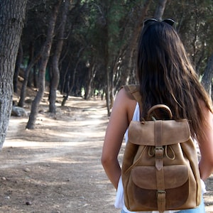 Genuine leather backpack”DORIS” Large
