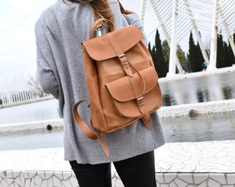 Genuine leather backpack”DORIS” Large