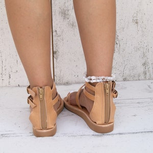 PENELOPE/ ancient Greek leather sandals/ strappy sandals/ roman sandals/ women flat sandals/ classic leather sandals/ handmade sandals image 4