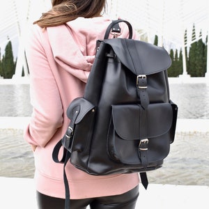 Genuine Leather Backpack “ISIDORA”EXTRA LARGE