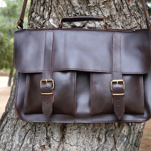 BENGAL 15 pouces porte-documents en cuir/sac messager/sac à bandoulière/sac pour ordinateur portable/sac old school/sac pour homme/sac crossbody