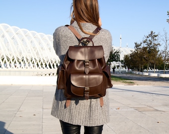 ISIDORA LARGE Leather Backpack . Rucksack