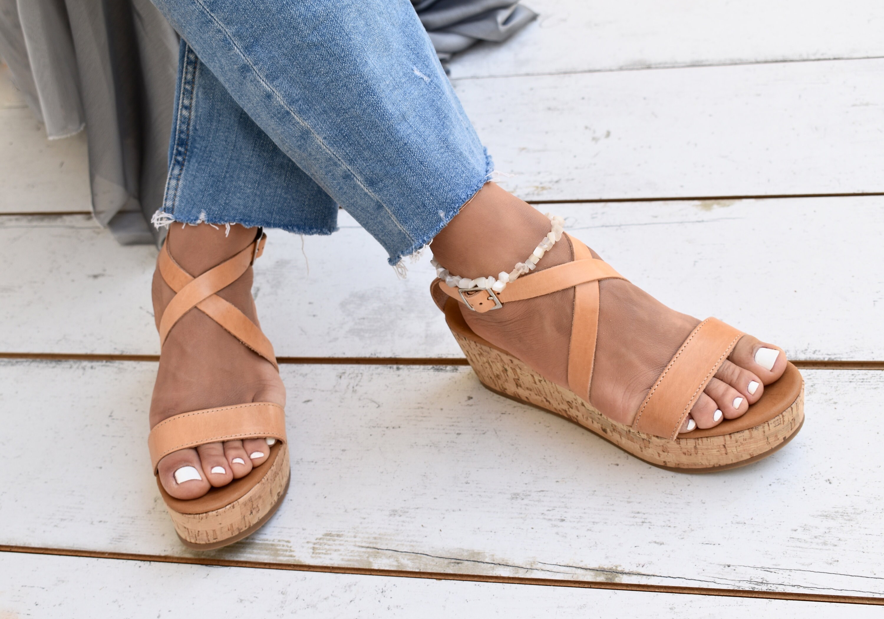kaifongfu Womens Dress Sandals Casual Platform Fringe Tassel Hollow Out Flat Sandals Round Toe Shoes 