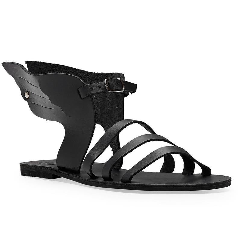Hermes Sandals BLACK Edition.ansient Greek Sandalsmythology Etsy