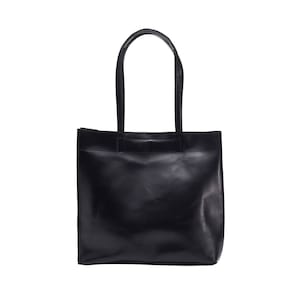 Sac en cuir IRISA BLACK / sac à main pour femme / sac de magasinage / sac à bandoulière / fourre-tout en cuir véritable / fourre-tout pour dames / fourre-tout pour femme