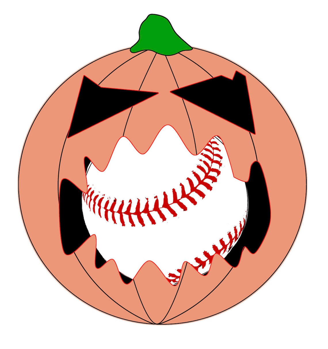 Baseball Pumpkin PSD Digital Artfile Etsy