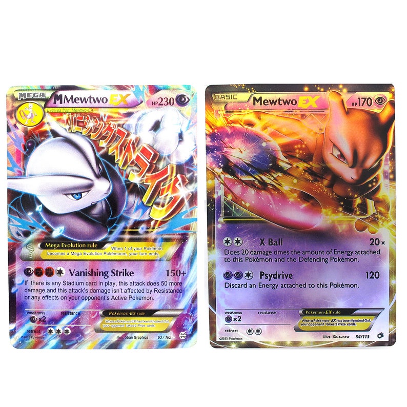 Pokemon Card MewTwo Mega EX EX Do-it-yourself Card 2 Products Selectable Paper Card or Plastic Card graphic relating to Printable Pokemon Cards Mega Ex named Pokemon Card MewTwo Mega EX EX Do-it-yourself Card 2 Versions Selectable Paper Card or Plastic Card