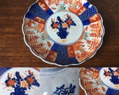 Antique Japanese Meiji period imari scalloped edged plate - 8.5 quot