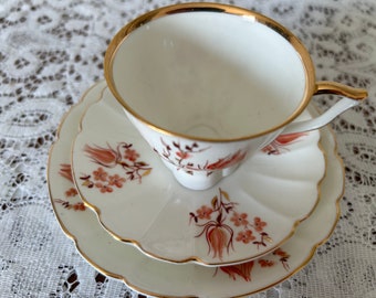 　Bone China Bone China Bird and Flower Enamel Cup and Saucer Set of 2 – Xporcelain