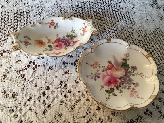 2 Vintage Royal Crown Derby Fine Bone China Small… - image 1