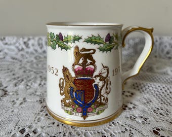 Queen Elizabeth II Silver Jubilee Spode Bierkrug