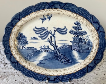 Booth’s Real Old Willow Oval Platter - 12" by 9.5"