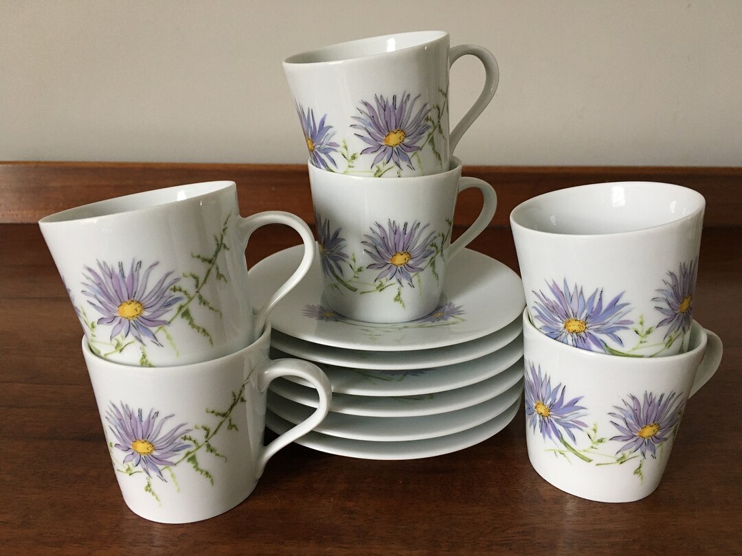 Six Vintage Spal Portuguese Fine Porcelain Espresso Cups and Etsy