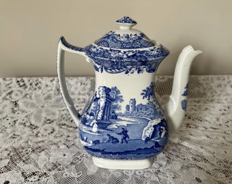 Spode Blue Italian Coffee Pot - 2 Pints / 1.1 Litre