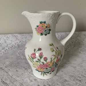 Vintage Coalport Fine Bone China 7&quot; Jug in Rose Garden Design