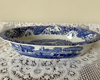 Spode Blau Italienischer Ofen Zu Tisch Imperial Kochgeschirr Ovale Schüssel