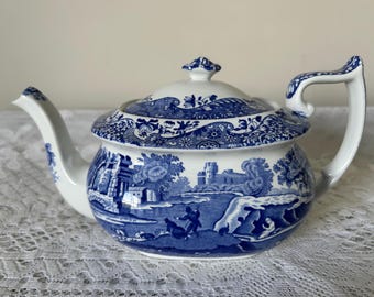 Spode Blue Italienische Teekanne 1,1 Liter Teekanne