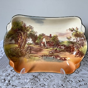 Art Deco Royal Doulton Rustic England Rectangular Serving Dish