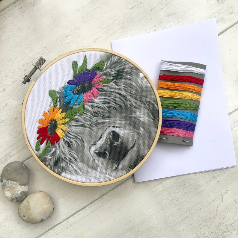 Embroidery hoop kit Craft kit for adults Easy needlecraft Etsy