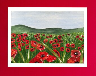 Fiver Friday, Spring home decor, Nanny gift, Gift for her, Poppies, Poppies print, Housewarming gift, Spring decor, Spring wedding