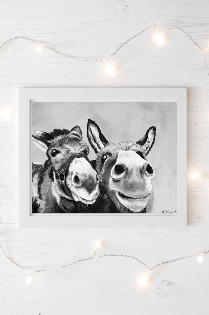 Donkey Print Farmhouse Decor Donkey Decor Wall Art A3 Etsy