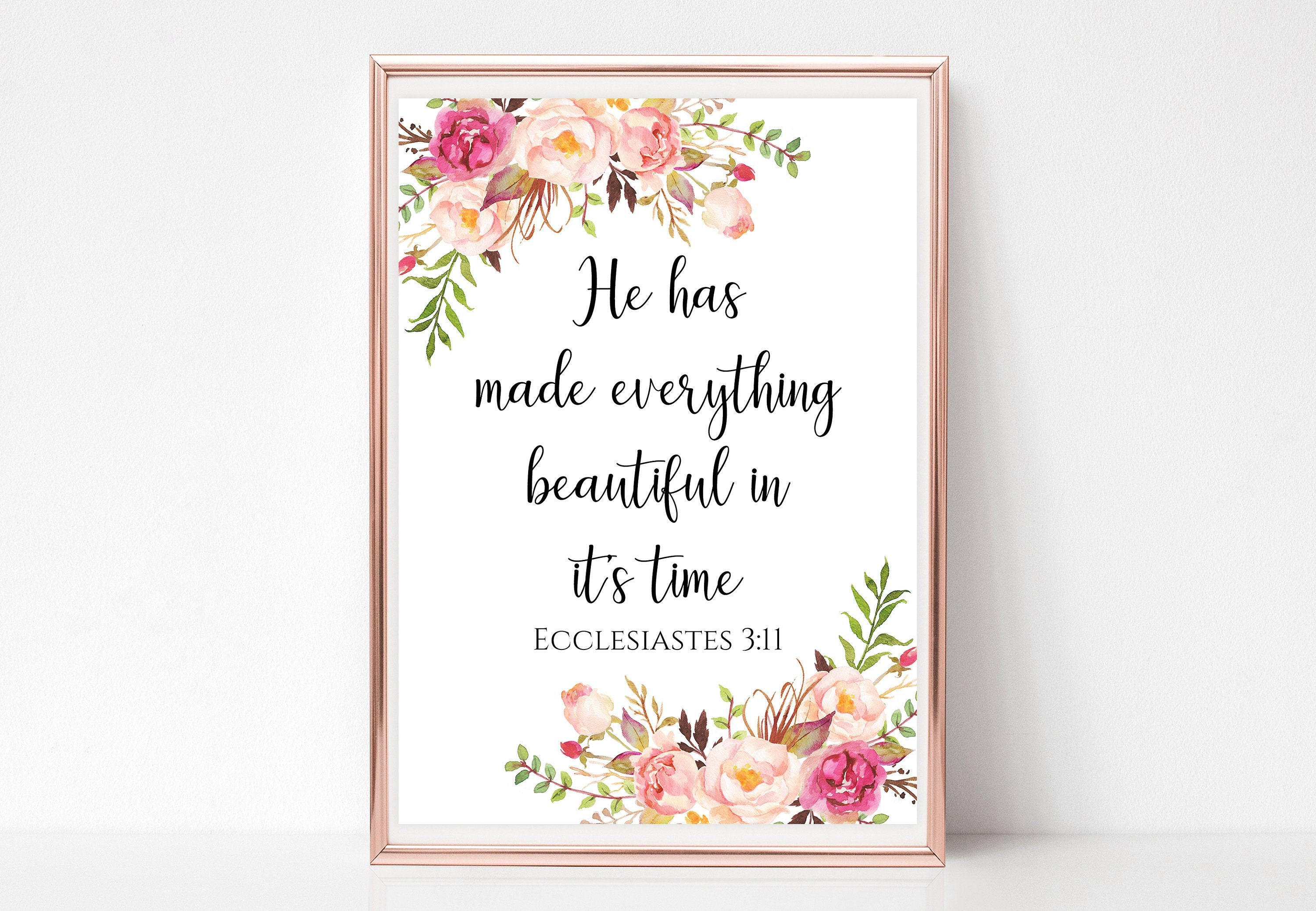 He Has Made Everything Beautiful in Its Time Sign Printable ...