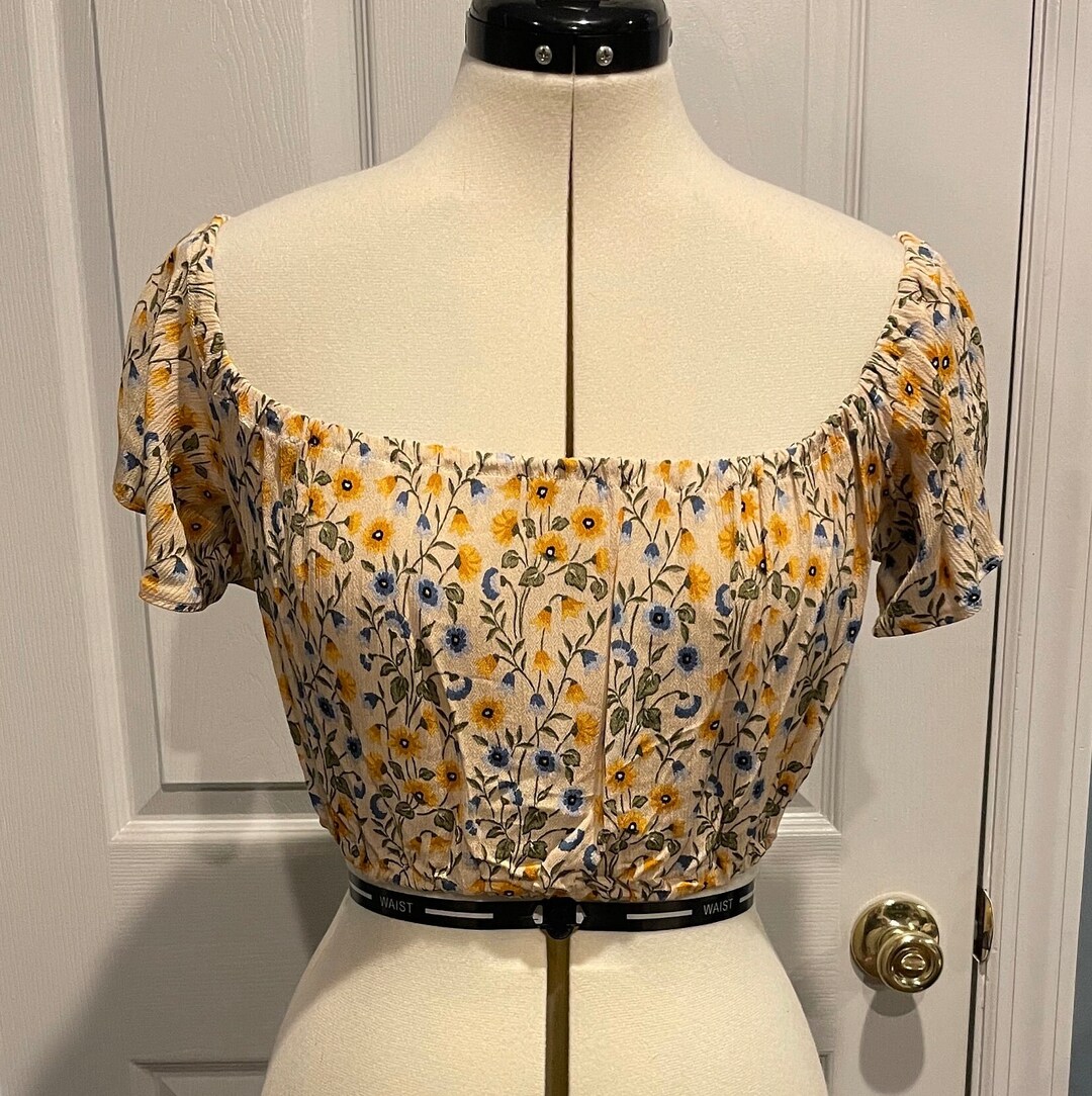 Printed Crop Shirt, Boho Style