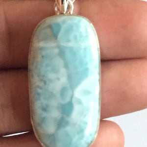 Larimar pendant sterling silver 925