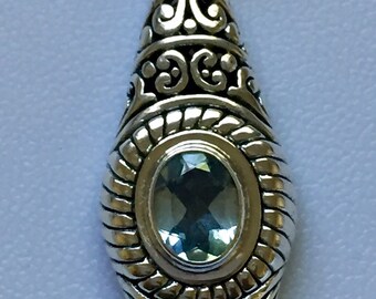 Blue topaz sterling silver 925 Bali