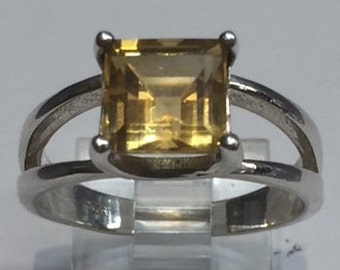Citrine ring sterling silver 925
