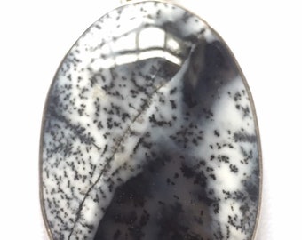 Dendritic opal pendant sterling silver 925