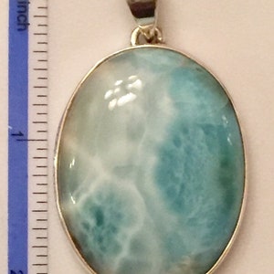 Larimar pendant sterling silver 925