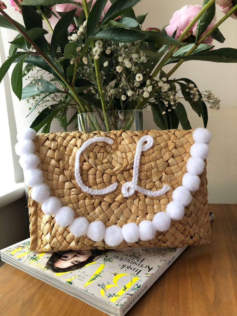 personalised beach clutch