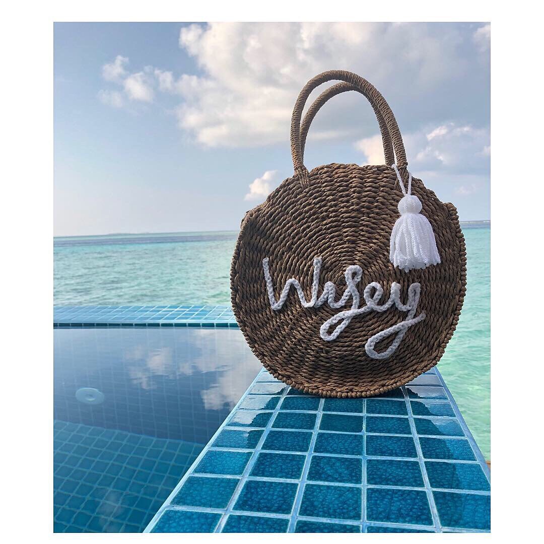 Personalised Straw Beach Bag Etsy